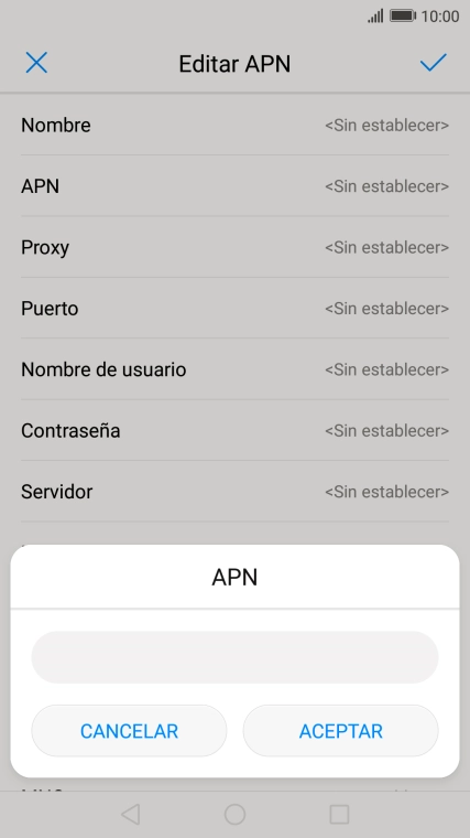 Introduce airtelwap.es y pulsa ACEPTAR.