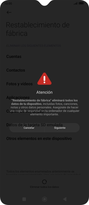 Pulsa Siguiente.