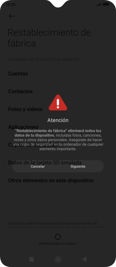 Pulsa Siguiente.