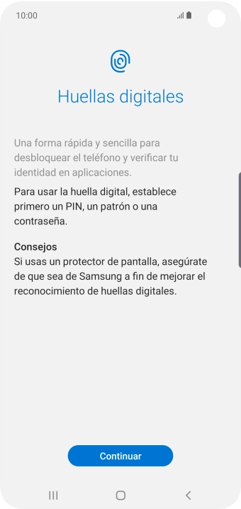 Pulsa Continuar.