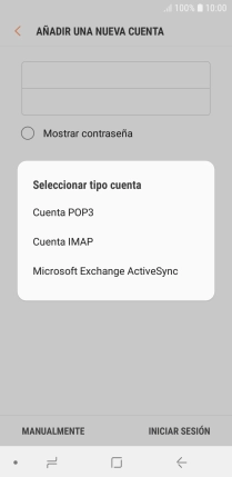 Pulsa Cuenta IMAP.