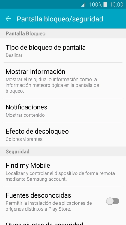 Pulsa Tipo de bloqueo de pantalla.