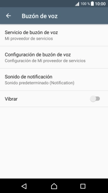 Pulsa Configuración de buzón de voz.