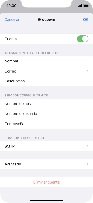 Pulsa SMTP.