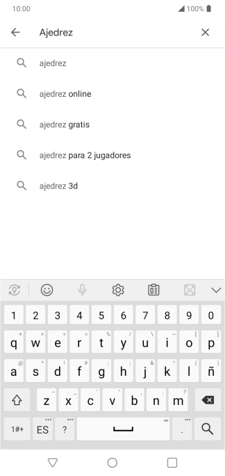 Introduce el nombre del tema o de la app y pulsa el icono de búsqueda.