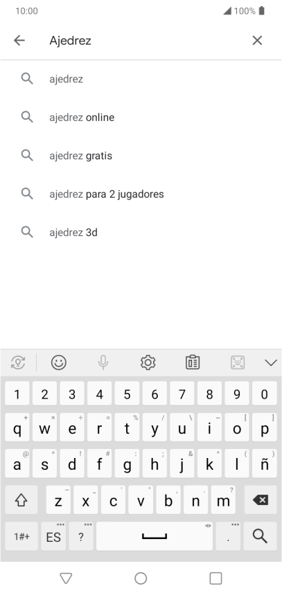 Introduce el nombre del tema o de la app y pulsa el icono de búsqueda.