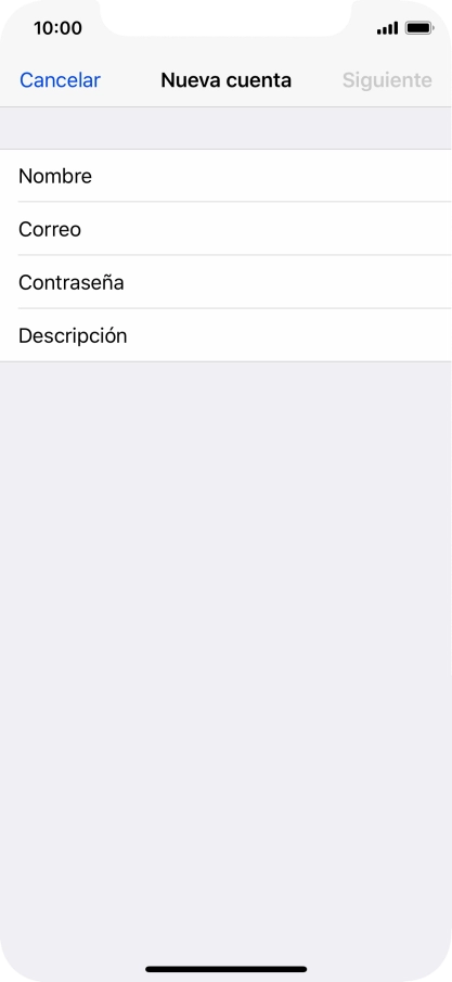 Pulsa Nombre e introduce el nombre del remitente.