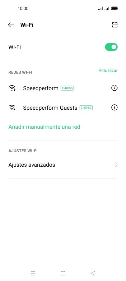 Pulsa Ajustes avanzados.