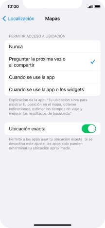 Pulsa el ajuste deseado para activar o desactivar la función.
