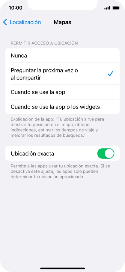 Pulsa el ajuste deseado para activar o desactivar la función.