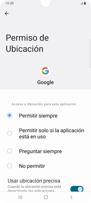 Pulsa el ajuste deseado.