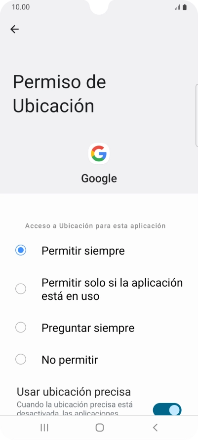 Pulsa el ajuste deseado.