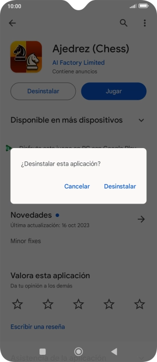 Pulsa Desinstalar.