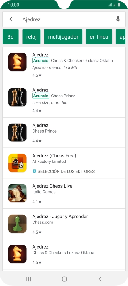 Pulsa la app deseada.