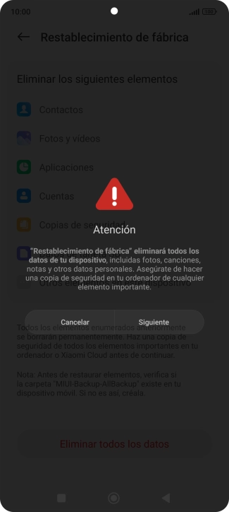 Pulsa Siguiente.