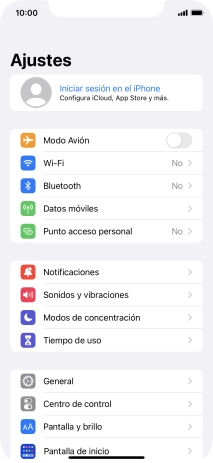 Pulsa Iniciar sesión en el iPhone.