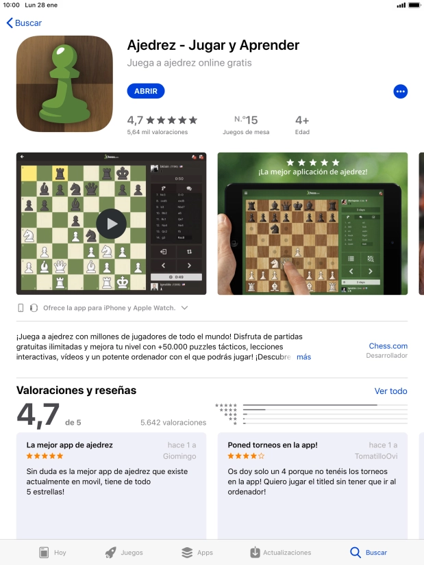 Pulsa la tecla de inicio para terminar y regresar a la pantalla de inicio.