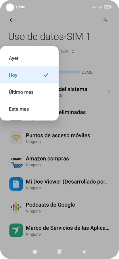 Pulsa el ajuste deseado.