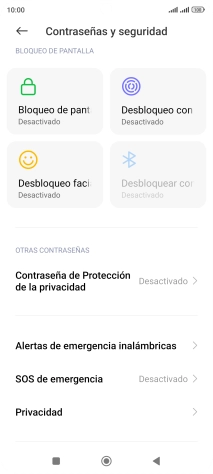 Pulsa Desbloqueo con huella dactilar.