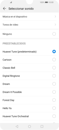 Pulsa Música en el dispositivo.