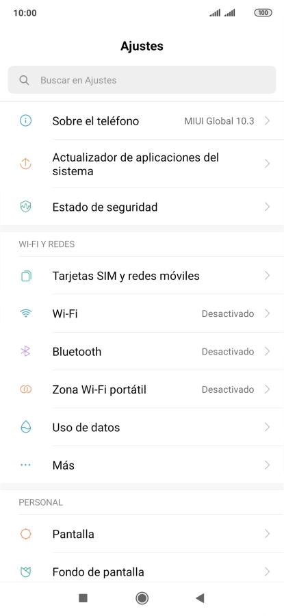 Pulsa Zona Wi-Fi portátil.