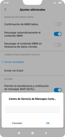 Introduce +34607003110 y pulsa OK.