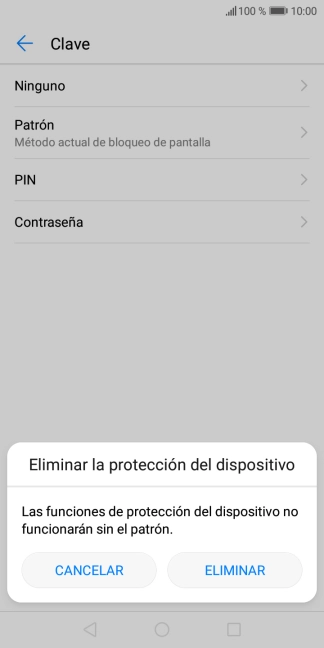 Pulsa ELIMINAR.