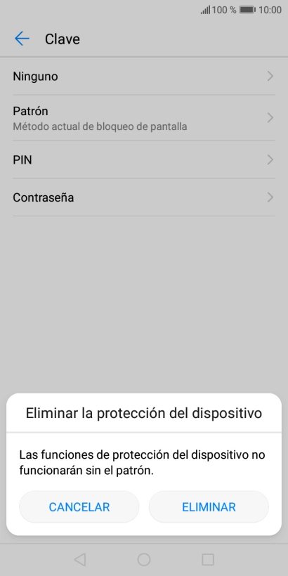 Pulsa ELIMINAR.