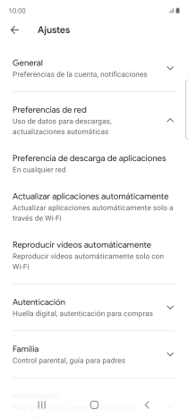 Pulsa Actualizar aplicaciones automáticamente.