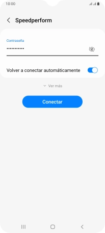 Introduce la contraseña de la red wifi y pulsa Conectar.