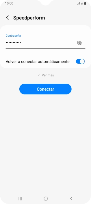 Introduce la contraseña de la red wifi y pulsa Conectar.
