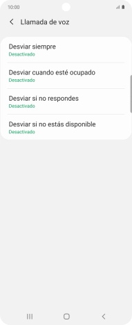 Pulsa el tipo de desvío deseado.