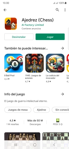 Pulsa la tecla de inicio para terminar y regresar a la pantalla de inicio.