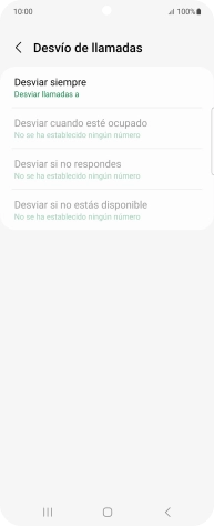 Pulsa el tipo de desvío deseado.