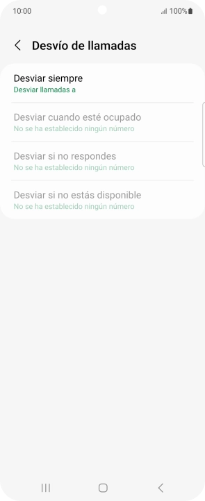 Pulsa el tipo de desvío deseado.