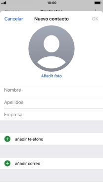 Pulsa Nombre e introduce el nombre.