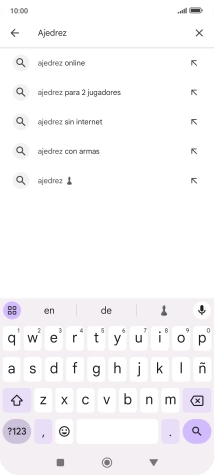 Introduce el nombre del tema o de la app y pulsa el icono de búsqueda.