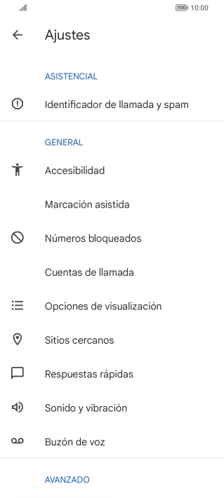 Pulsa Buzón de voz.