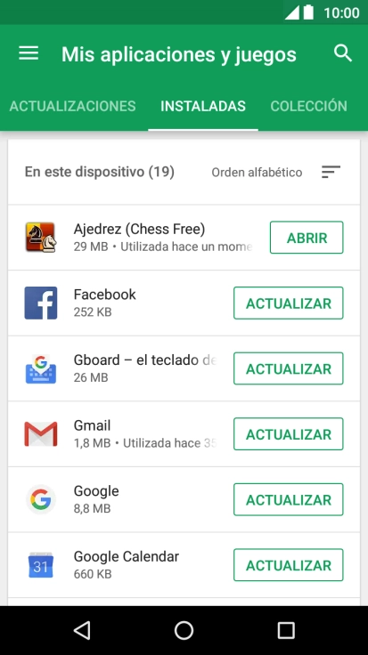 Pulsa la app deseada.