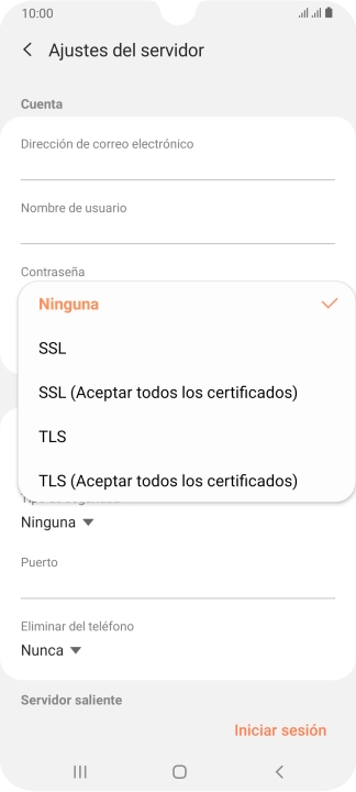 Pulsa Ninguna para desactivar la función.
