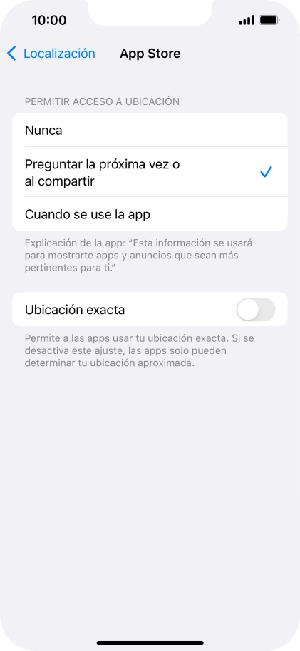 Pulsa el ajuste deseado para activar o desactivar la función.