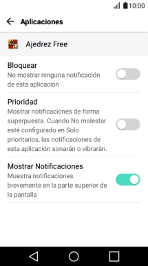 Pulsa Bloquear para activar o desactivar la función.