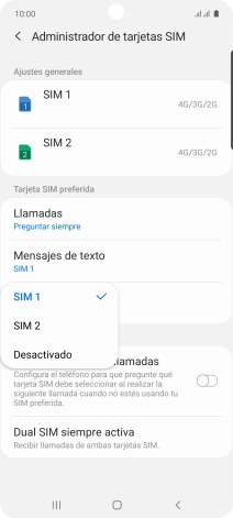 Pulsa el ajuste deseado.