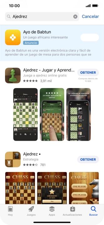 Pulsa la app deseada.