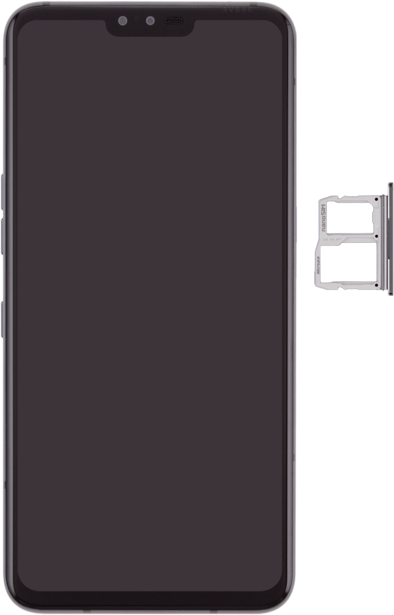 Gira la tarjeta SIM de modo que la esquina biselada de la tarjeta coincida con la esquina biselada de su contenedor.