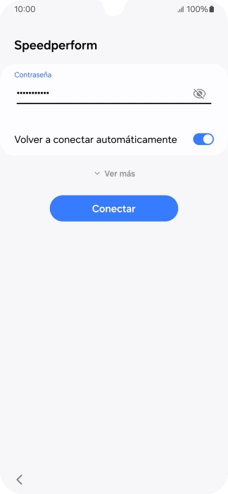 Introduce la contraseña de la red wifi y pulsa Conectar.