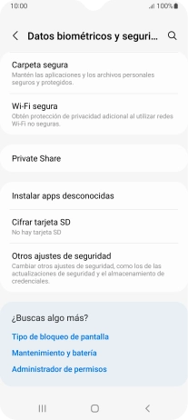 Pulsa Otros ajustes de seguridad.