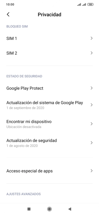 Pulsa la tarjeta SIM deseada.