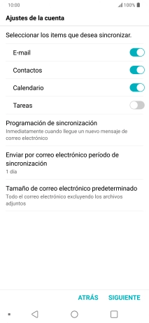 Si aparece en la pantalla esta imagen, tu cuenta de correo electrónico ha sido reconocida y configurada automáticamente. Sigue las indicaciones de la pantalla para introducir más información y terminar la configuración.
