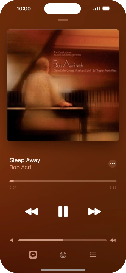 Pulsa la flecha hacia la derecha para ir al archivo de música siguiente.